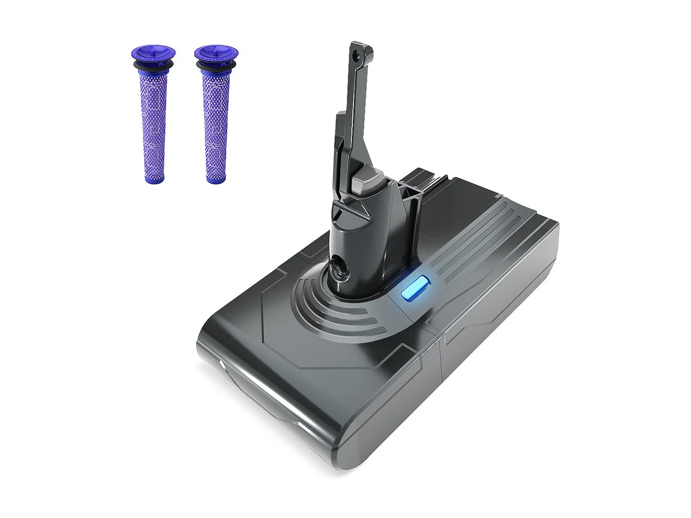 Batterie pour Dyson aspirateurs V8 SV10, avec 2 Filtres