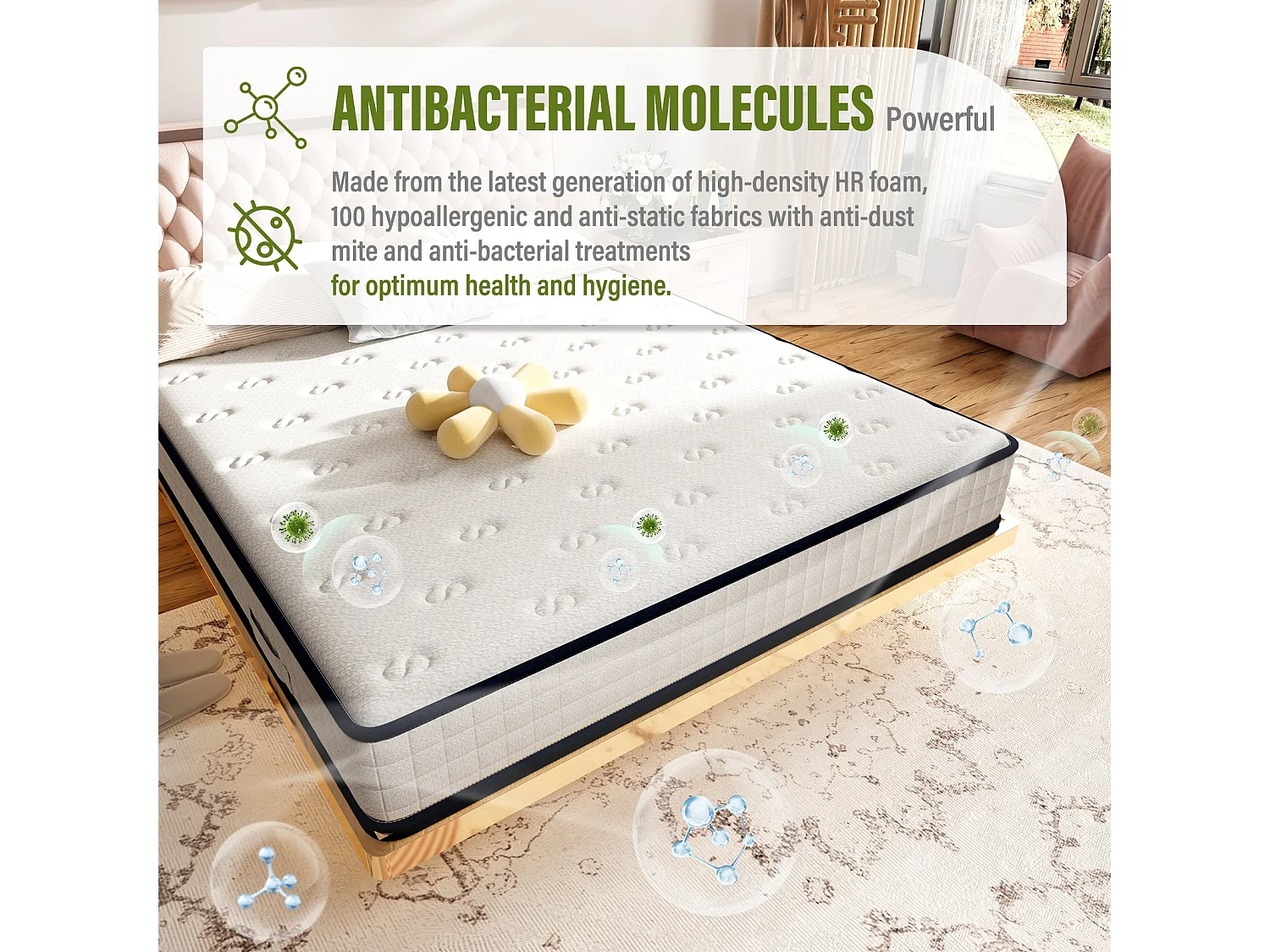 Schuimmatras 160x200cm, dikte 22 cm