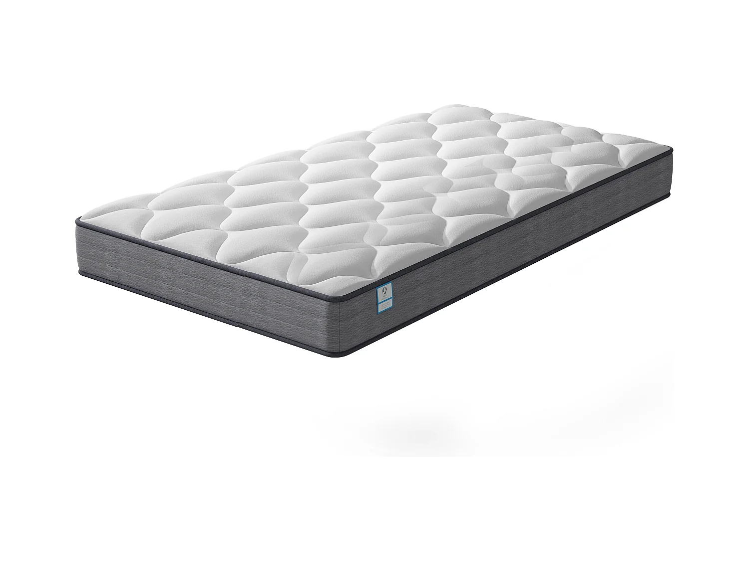 Matelas a Memoire 90x190cm de Forme en Mousse et Ressorts, Épaisseur20 cm