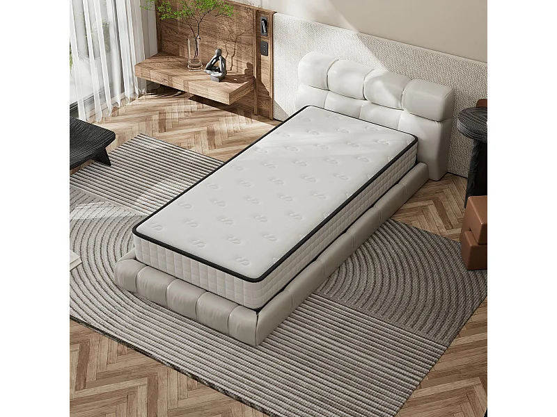 Matelas en Mousse à Mémoire de Forme 90x190 cm, 25 cm Épaisseur