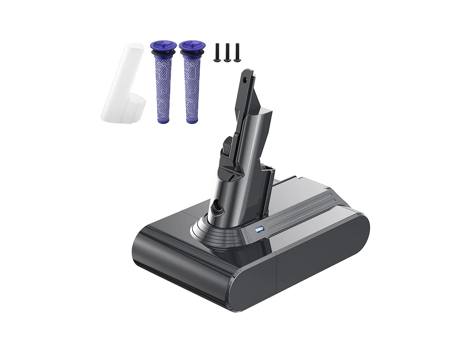 Batterie pour Dyson Aspirateurs V7 SV11, 4600mAh, avec 2 Filtres