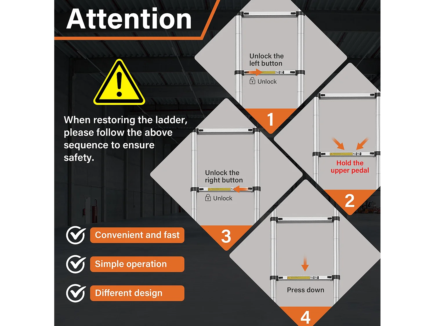 Echelle Escamotable en Aluminium avec Barre Stabilisatrice, Échelle Télescopique 6,2m avec Crochets , Charge 150 KG