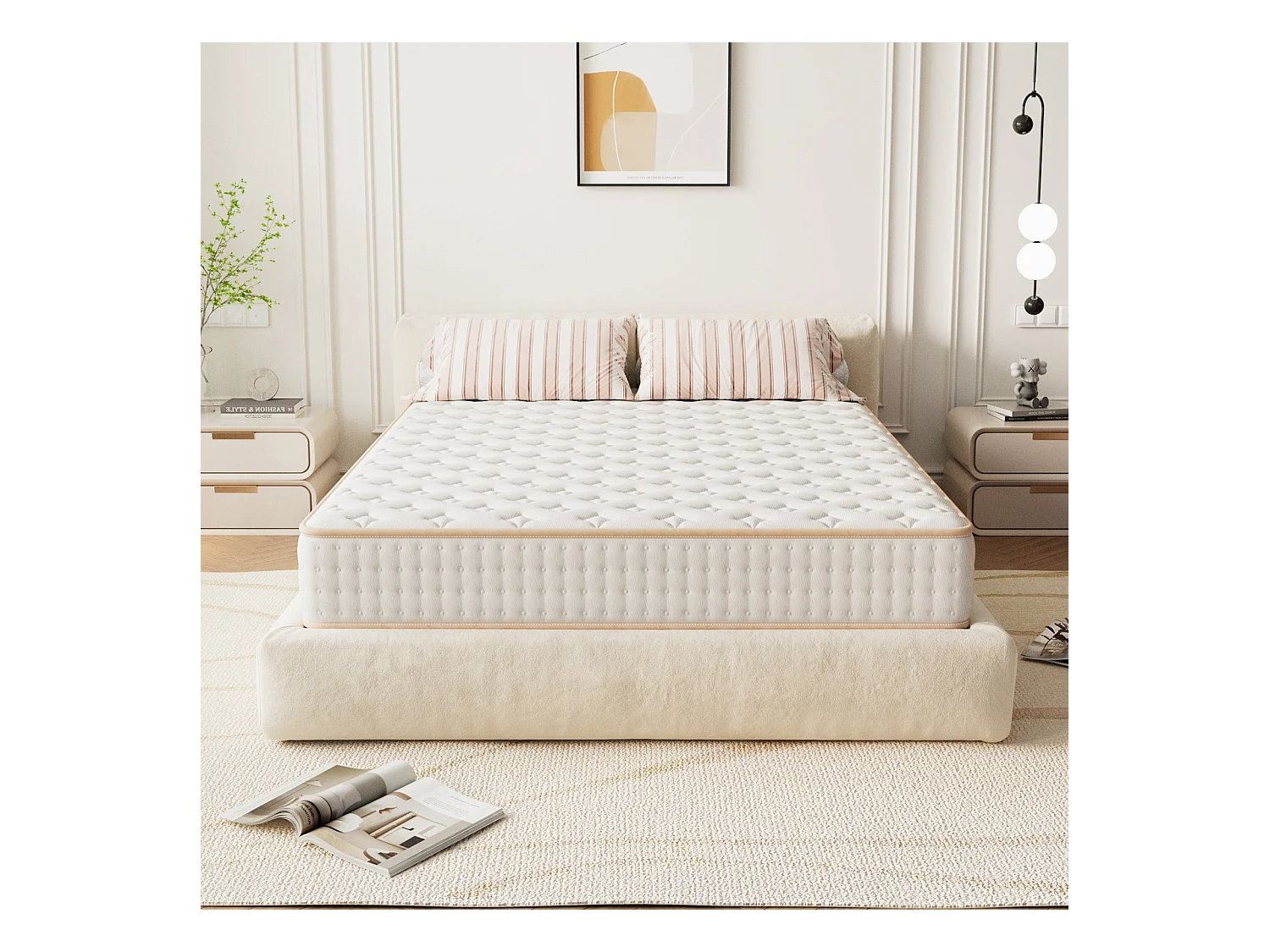 Matelas en Mousse 140x190cm，Épaisseur 18cm