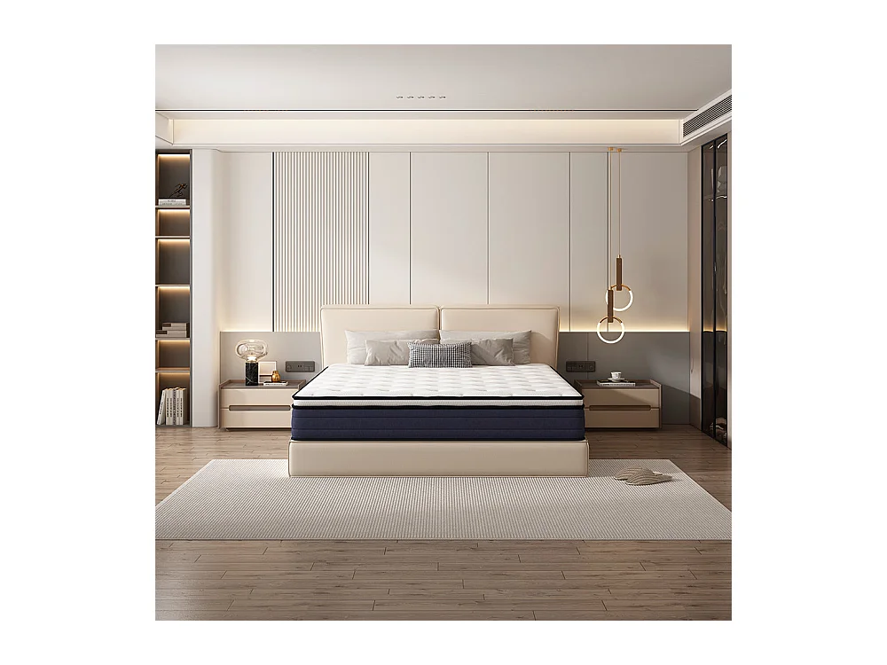 Matelas à Ressorts ensachés 90x190cm, 25 cm d'épaisseur