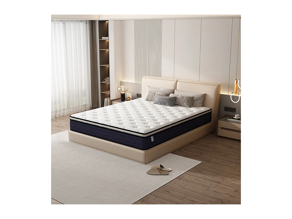 Matelas à Ressorts ensachés 90x190cm, 25 cm d'épaisseur