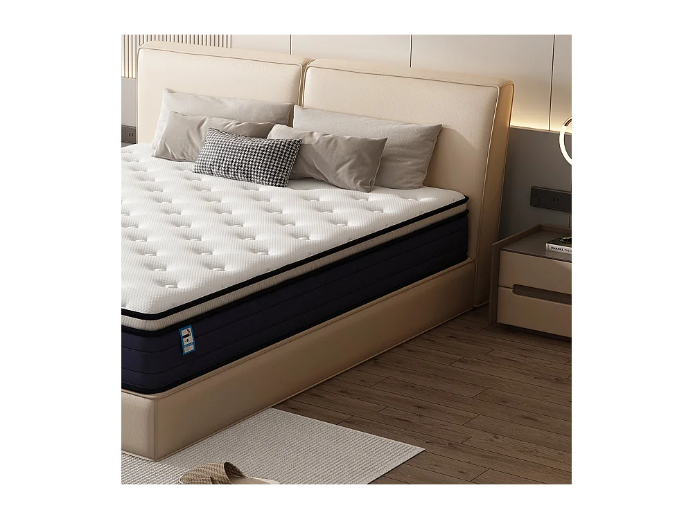 Matelas à Ressorts ensachés 90x190cm, 25 cm d'épaisseur