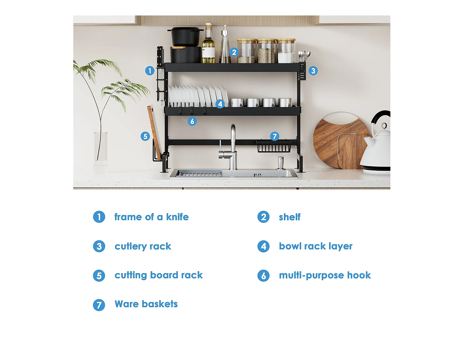 Égouttoir à Vaisselle en INOX, pour Comptoir de Cuisine et Évier -65cm