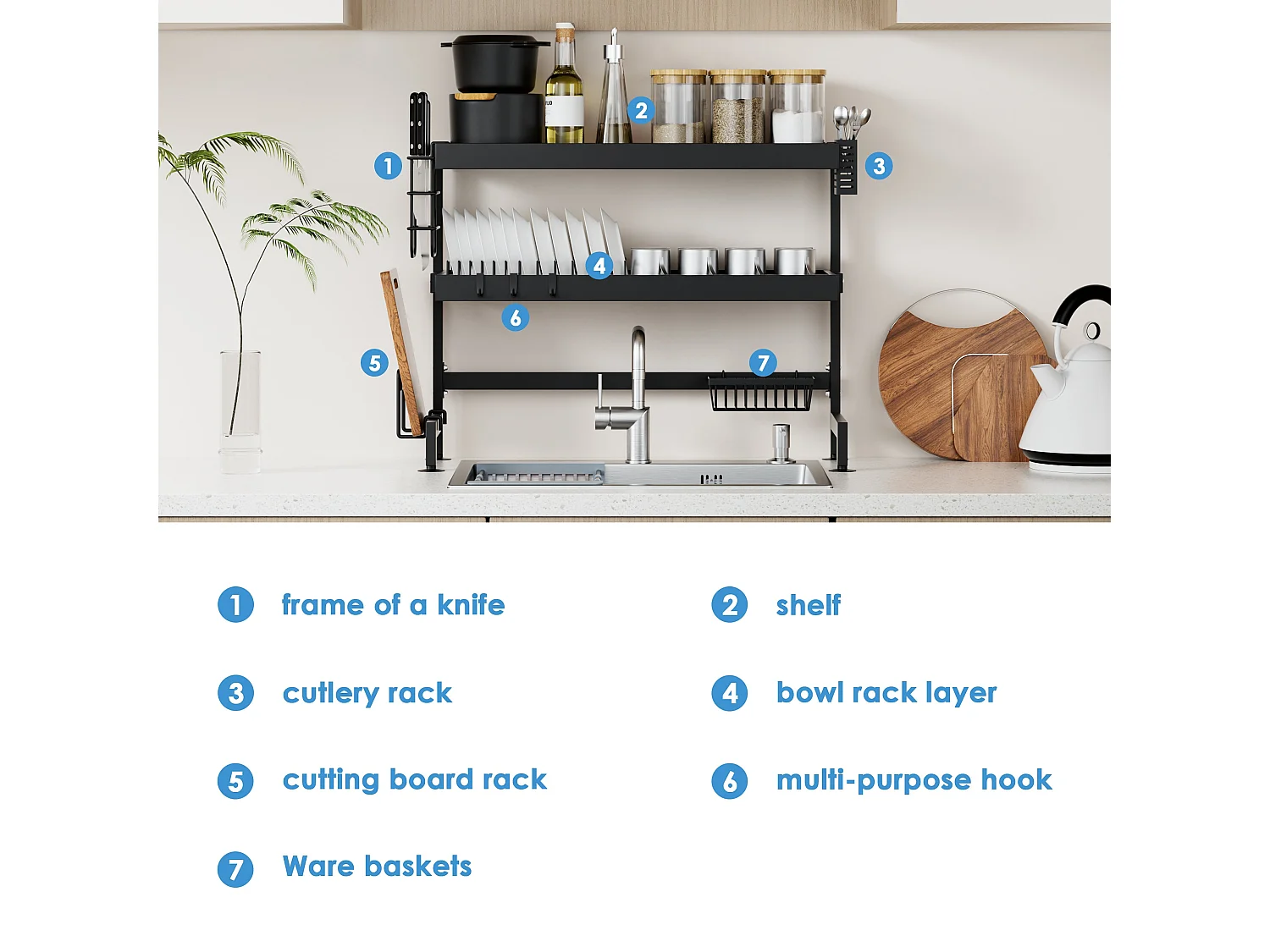 Égouttoir à Vaisselle en INOX, pour Comptoir de Cuisine et Évier -65cm