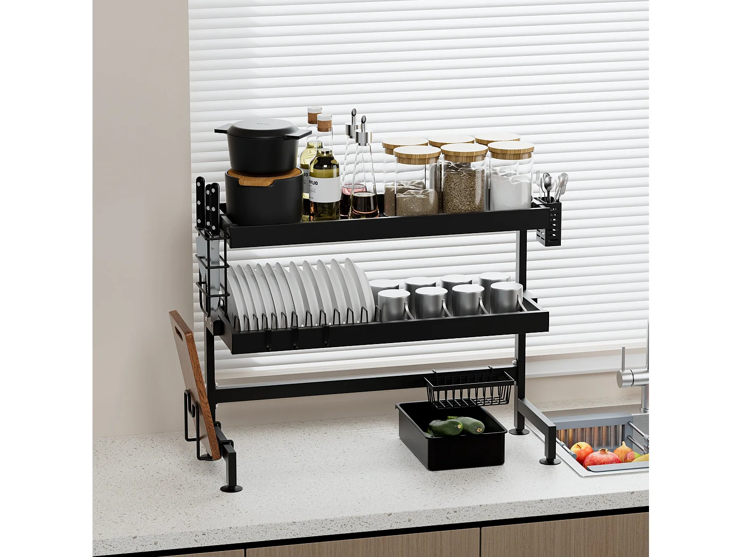 Égouttoir à Vaisselle en INOX, pour Comptoir de Cuisine et Évier -65cm