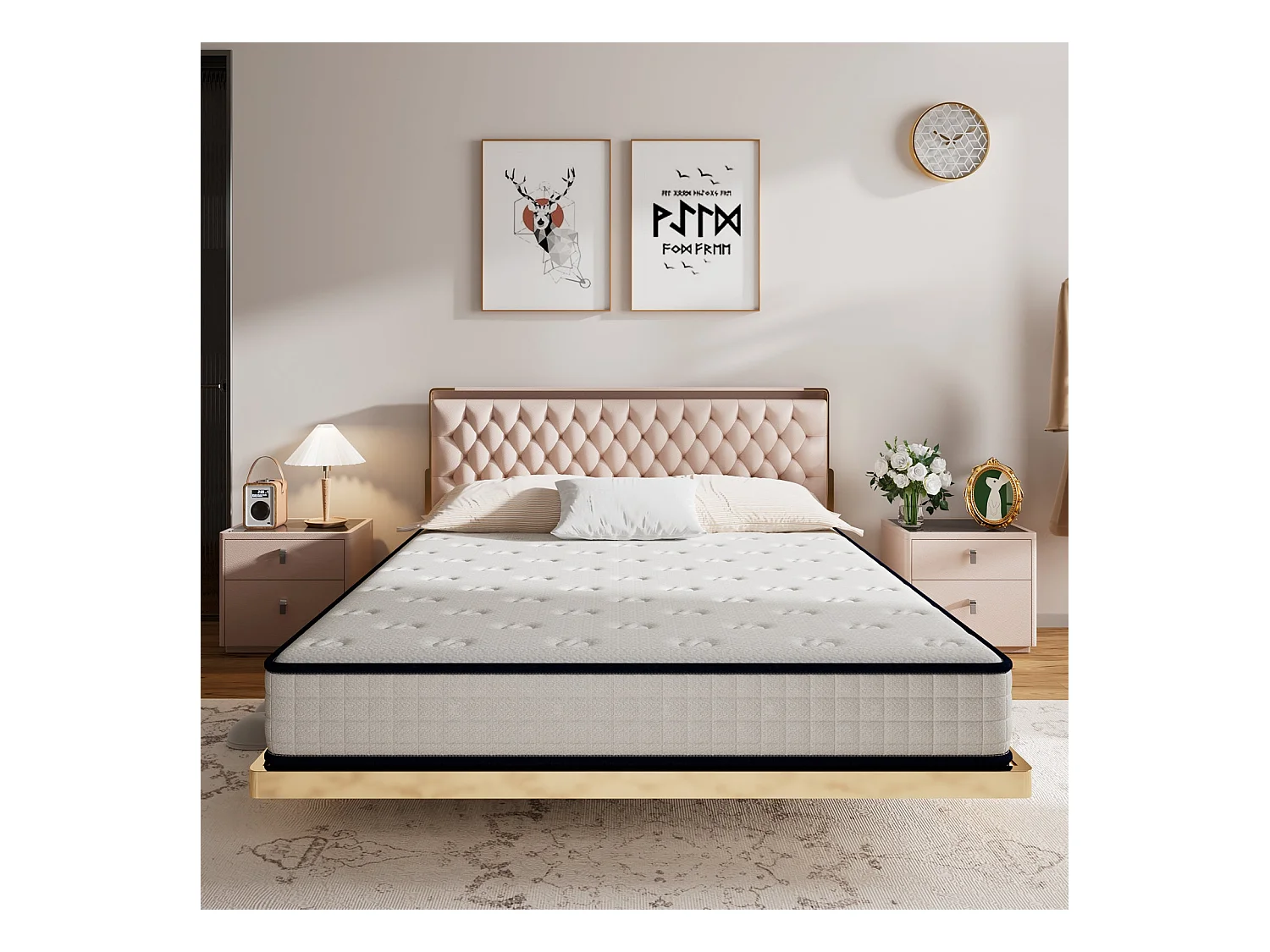 Matelas en mousse 140x190cm, Épaisseur 22 cm