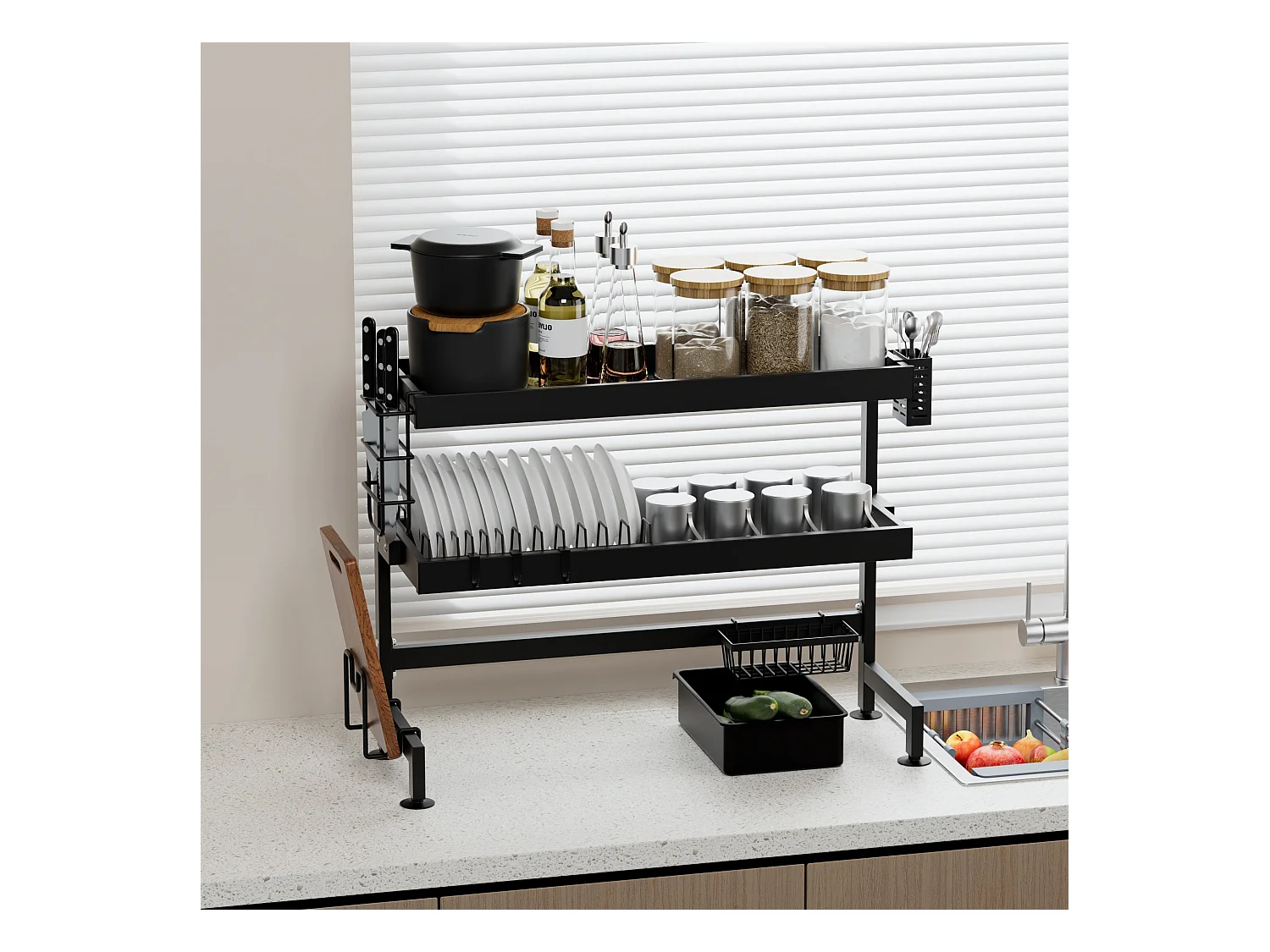 Égouttoir à Vaisselle en INOX, pour Comptoir de Cuisine et Évier -75cm