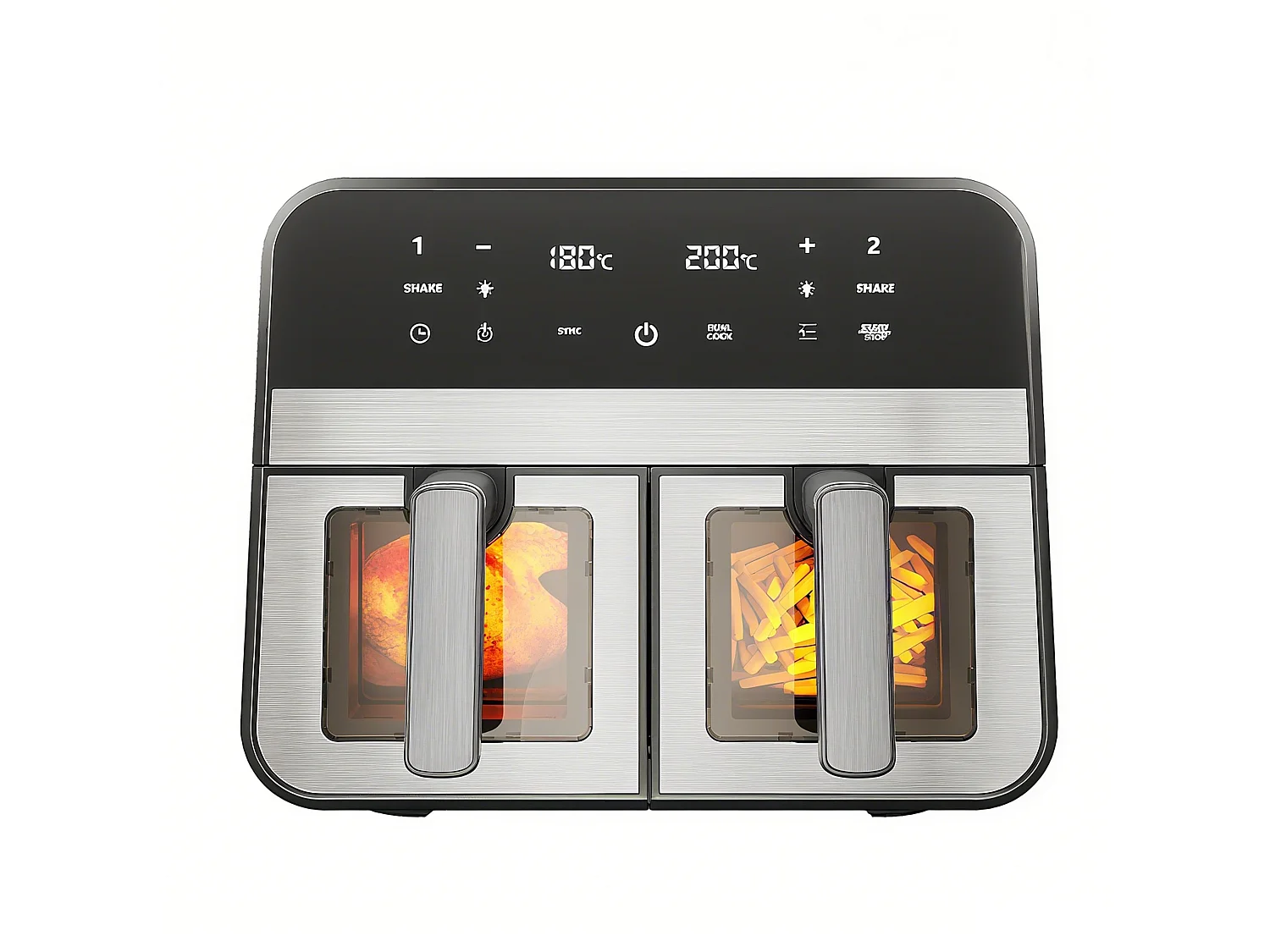 Friteuse sans Huile, Écran Tactile, Alerte aux tremblements, Noir