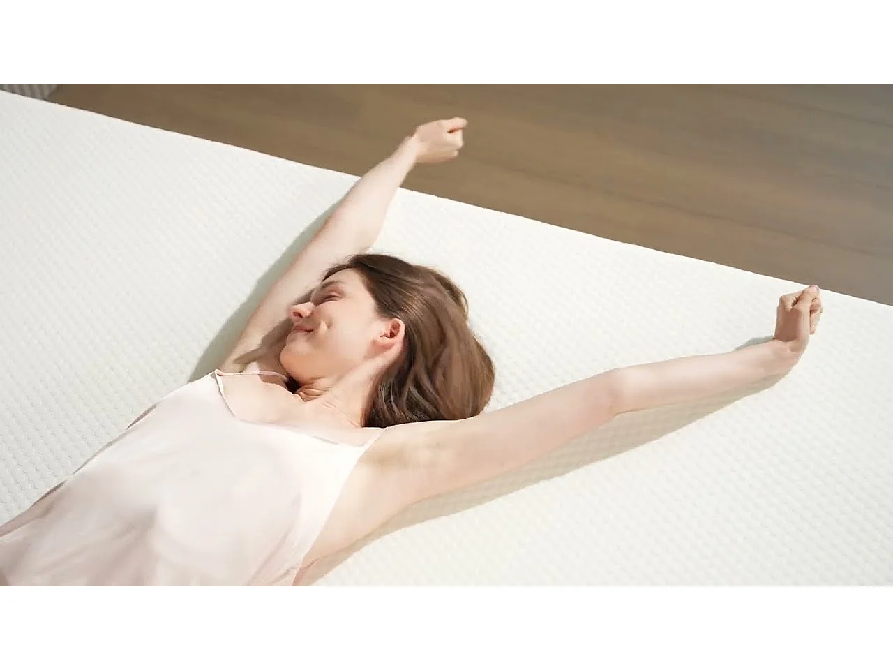 Matelas en mousse à mémoire de forme, 160 x 200 cm, épaisseur 17 cm, avec housse amovible