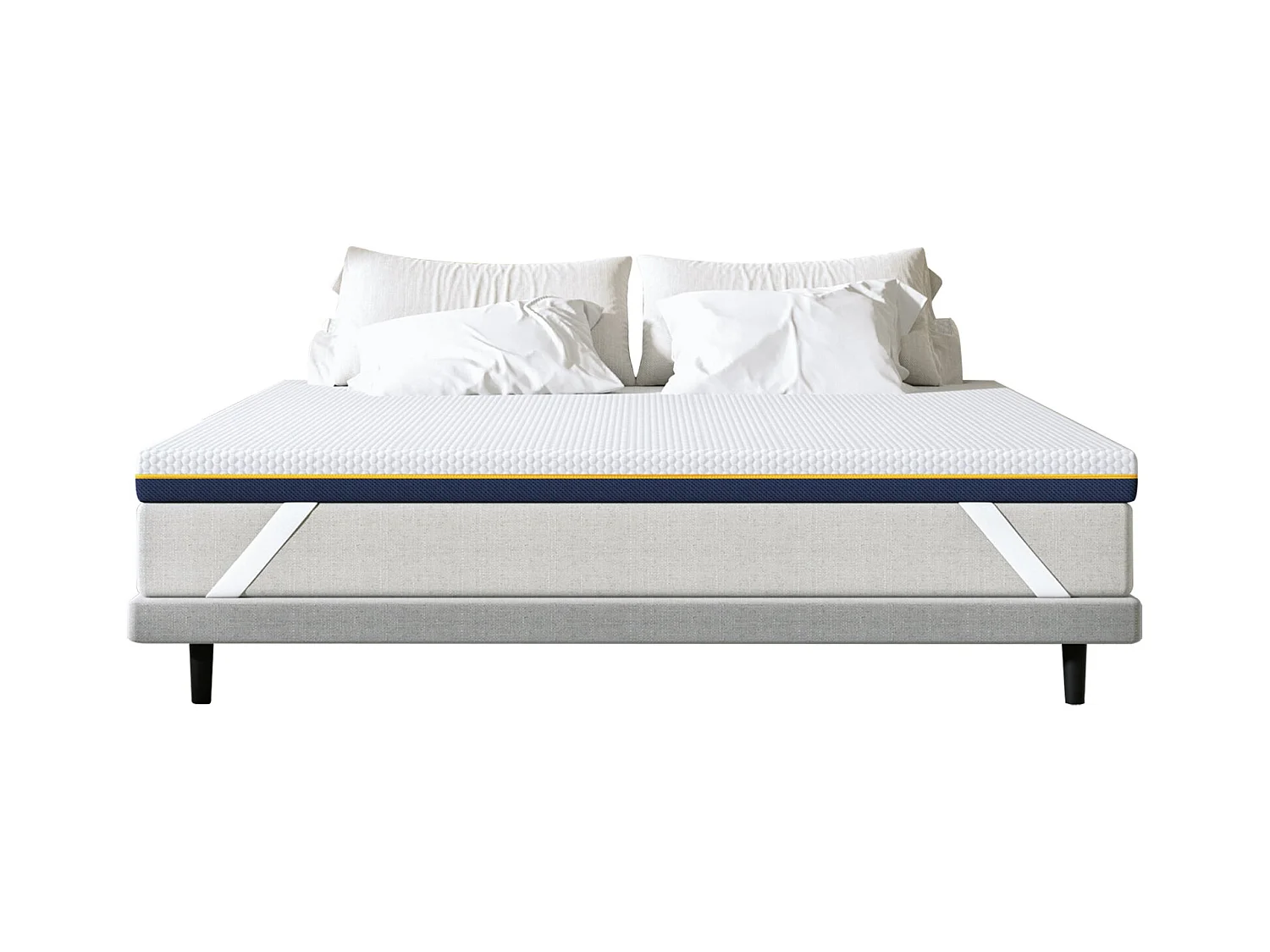 Matelas de 7,5 cm d'épaisseur, 90 x 190 cm, mousse à mémoire de forme, lavable
