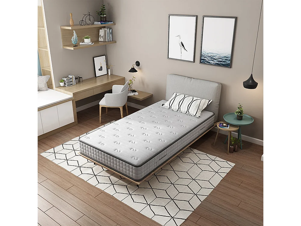 Matelas mousse 90x190cm, mousse Confort ferme Epaisseur 22 cm