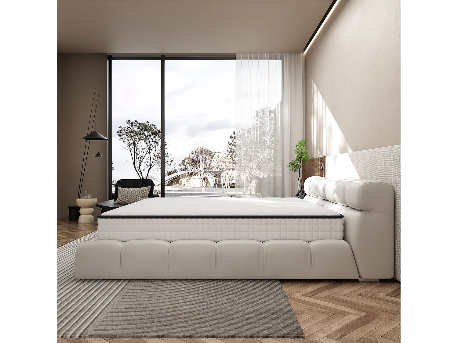 Matelas en Mousse à Mémoire de Forme Haute Densité140*190 cm-25 cm Épaisseur