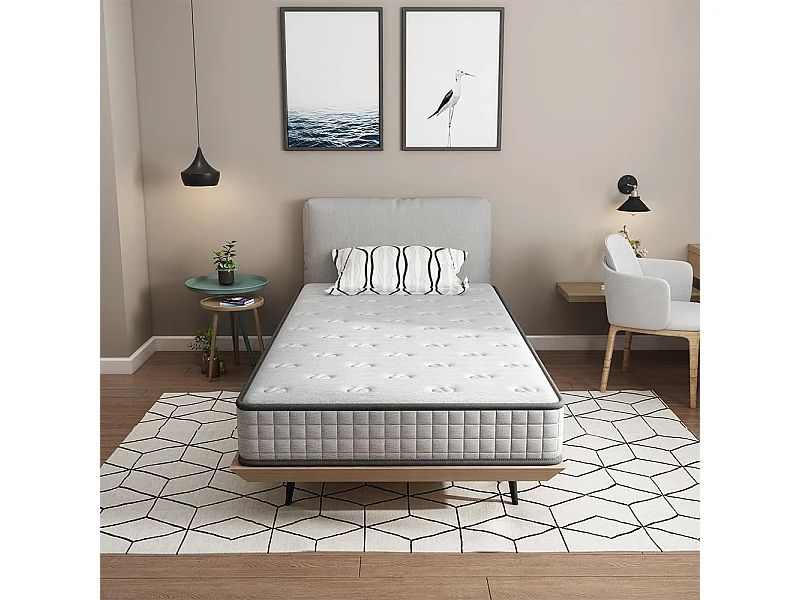 Matelas mousse 90x200cm, mousse Confort ferme Epaisseur 22 cm