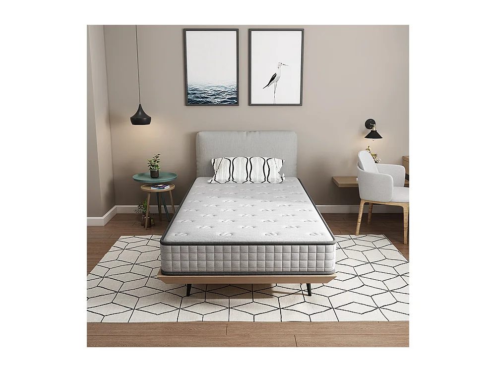 Matelas mousse 90x200cm, mousse Confort ferme Epaisseur 22 cm