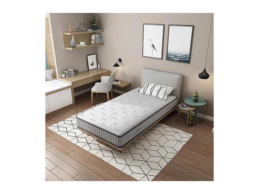 Matelas mousse 90x200cm, mousse Confort ferme Epaisseur 22 cm