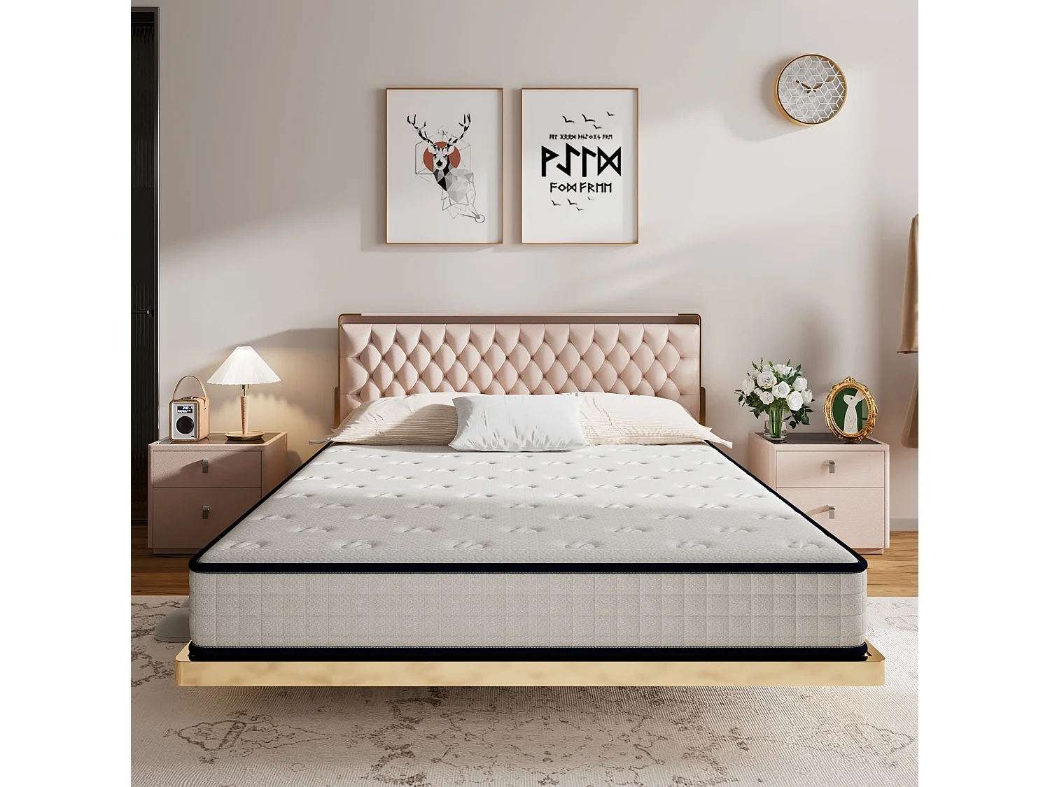 Matelas en mousse 90x190cm, Épaisseur 22 cm