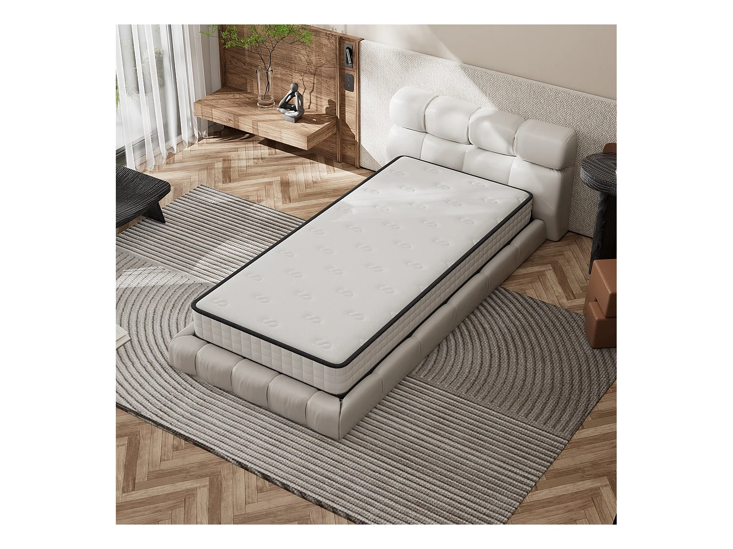 DEWINNER Maternas en Mousse ¨¤ M¨¦moire de Forme Haute Densit¨¦90*190 cm-16 cm Dikte