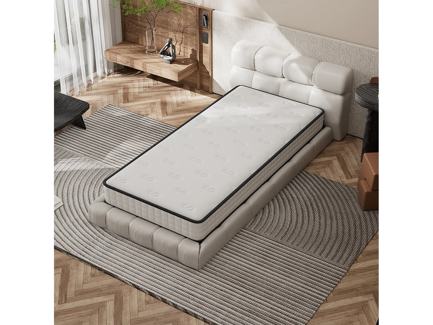 Matelas en Mousse à Mémoire de Forme Haute Densité90*190 cm-16 cm Épaisseur