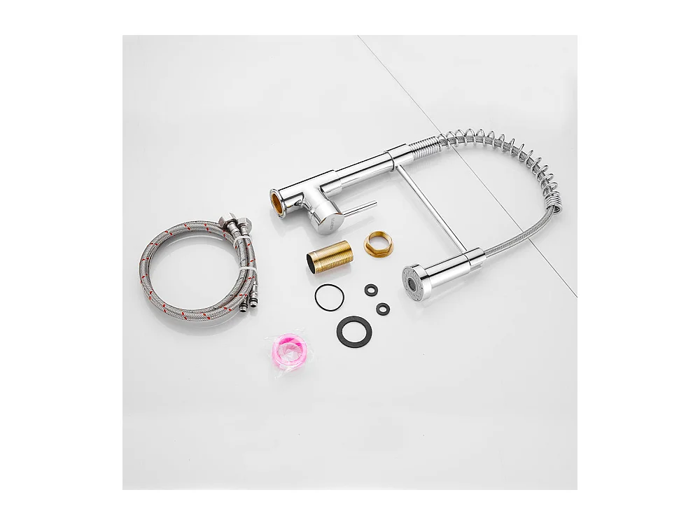 Keukenmixer met 360¡ã-douchekop, zilver