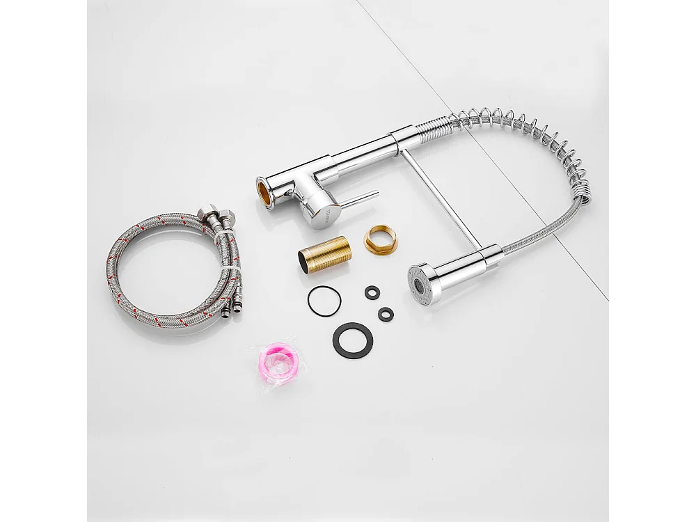 Mélangeur de Cuisine avec Douchette 360°, Argent