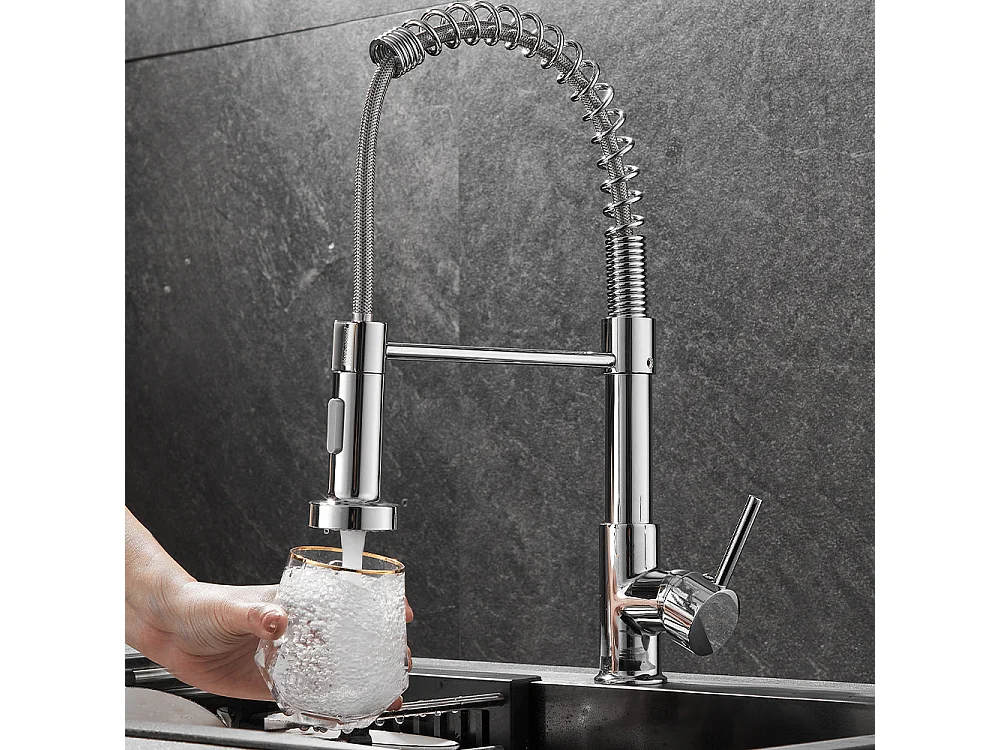 Mélangeur de Cuisine avec Douchette 360°, Argent