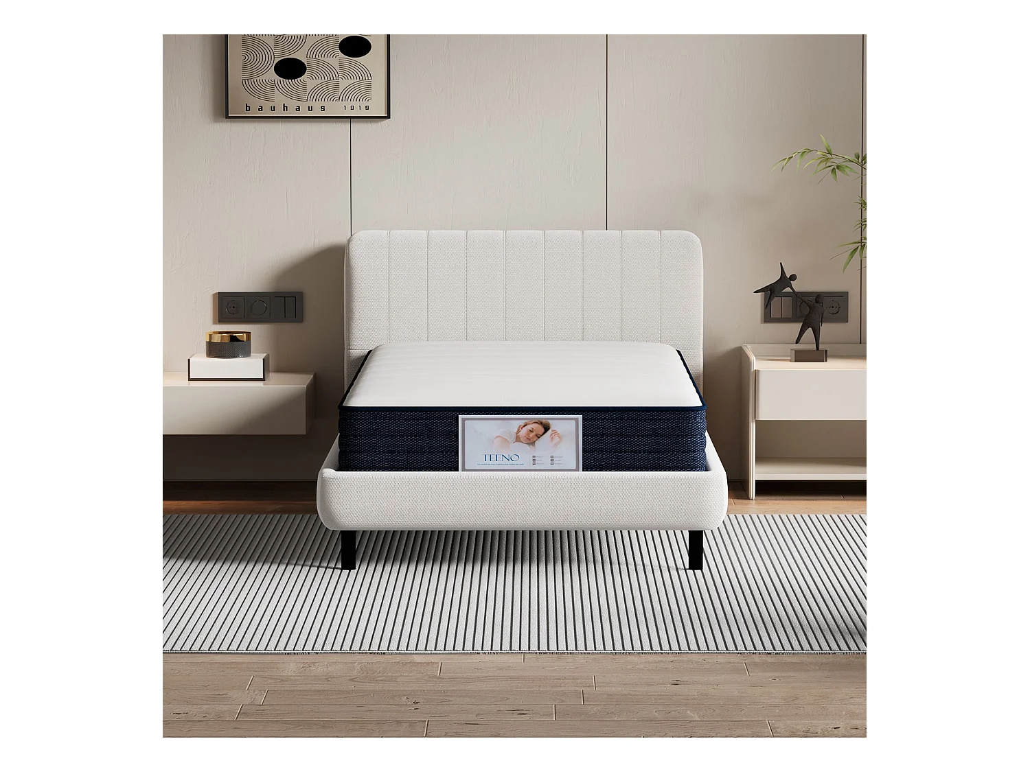 Matelas à ressorts 90x190 cm, épaisseur 20 cm