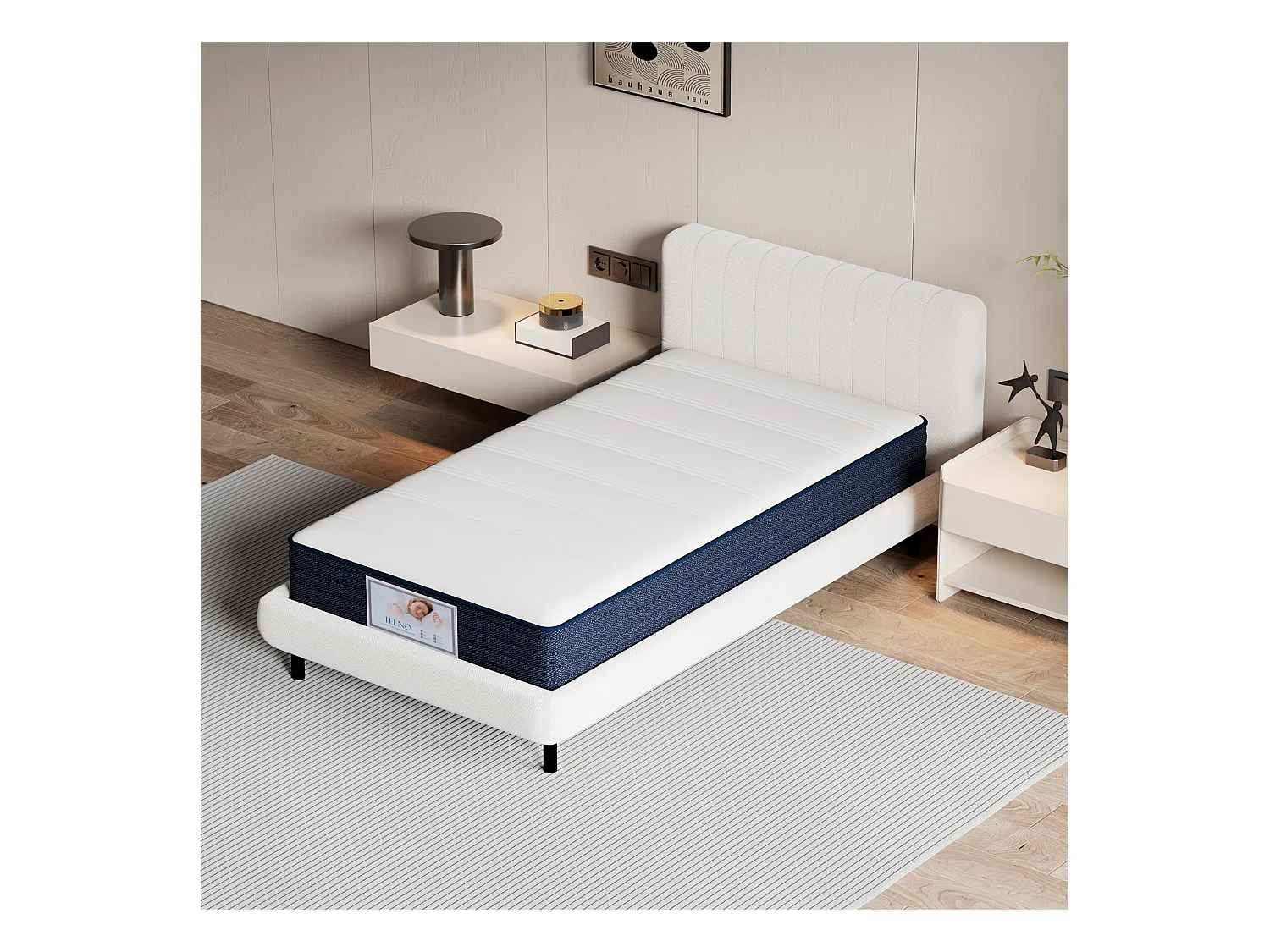 Matelas à ressorts 90x190 cm, épaisseur 20 cm