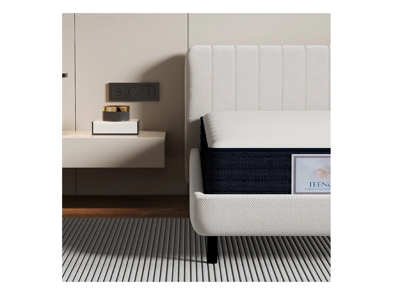 Matelas à ressorts 90x190 cm, épaisseur 20 cm