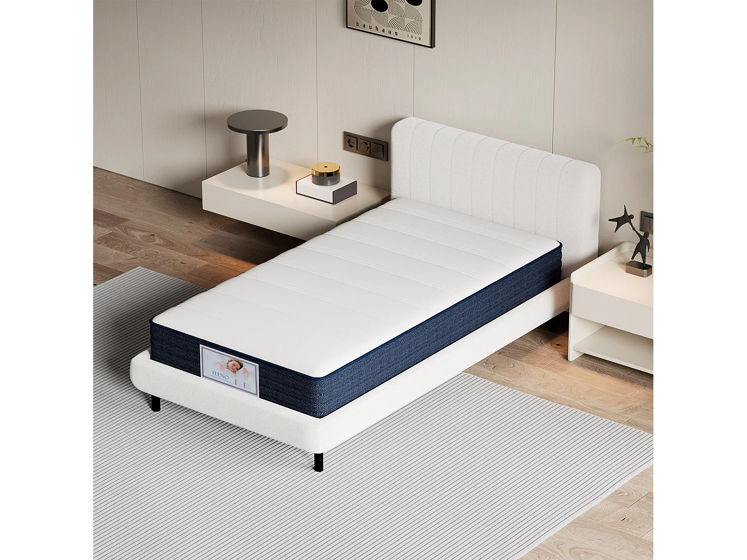 Matelas à ressorts 90x190 cm, épaisseur 20 cm