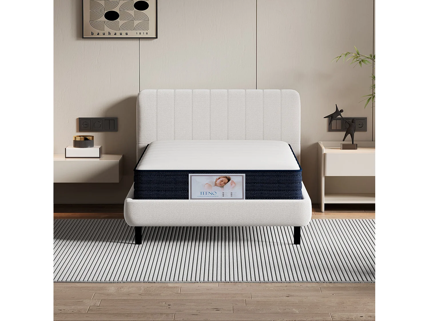 Matelas à ressorts 90x190 cm, épaisseur 20 cm