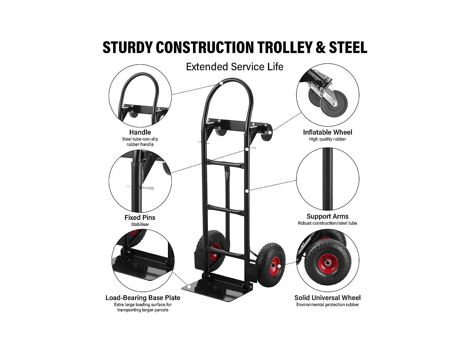 Chariot Pliable 2 en 1 Multifonction, Chariot à Plateforme,Capacité de Charge de 250 kg