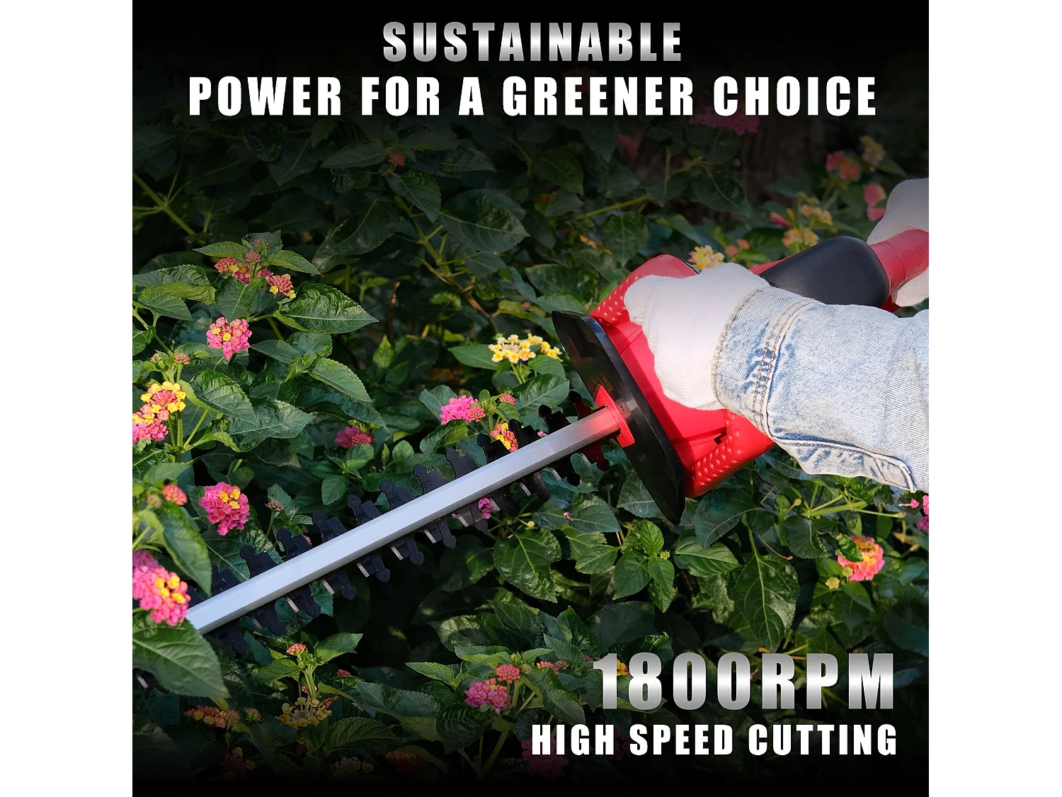 Taille-haie électrique 710 W, longueur de lame 610 mm, 1800 tr/min