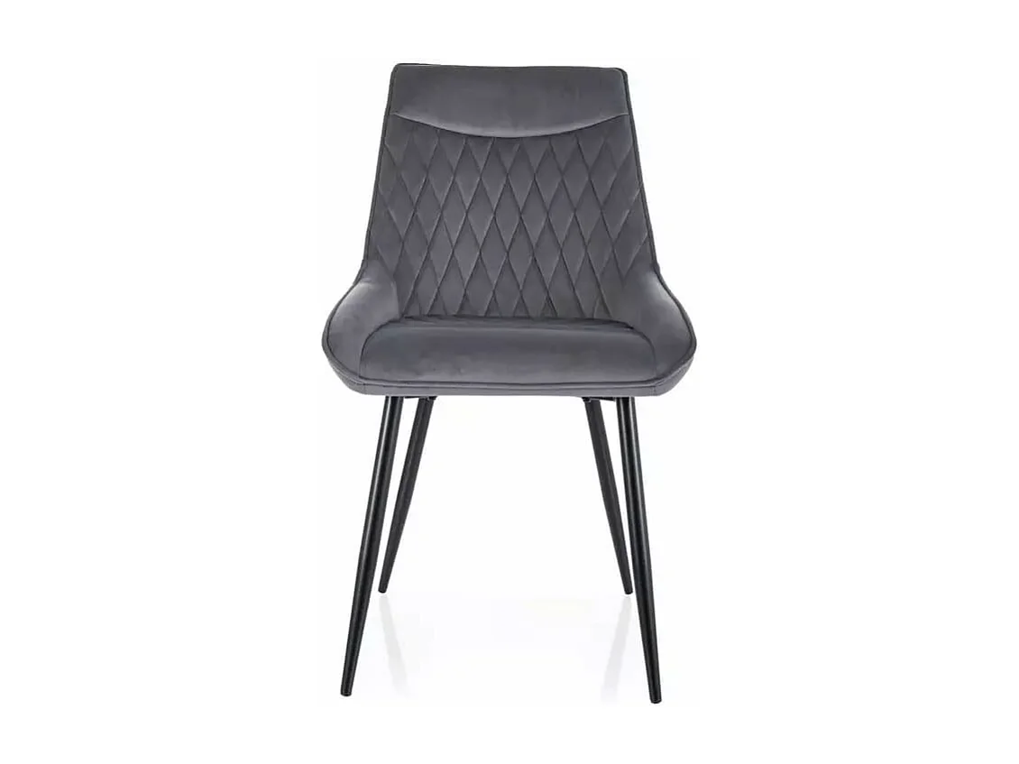 Stuhl Agat/Metall&Stoffbezug/Schwarz&Grau