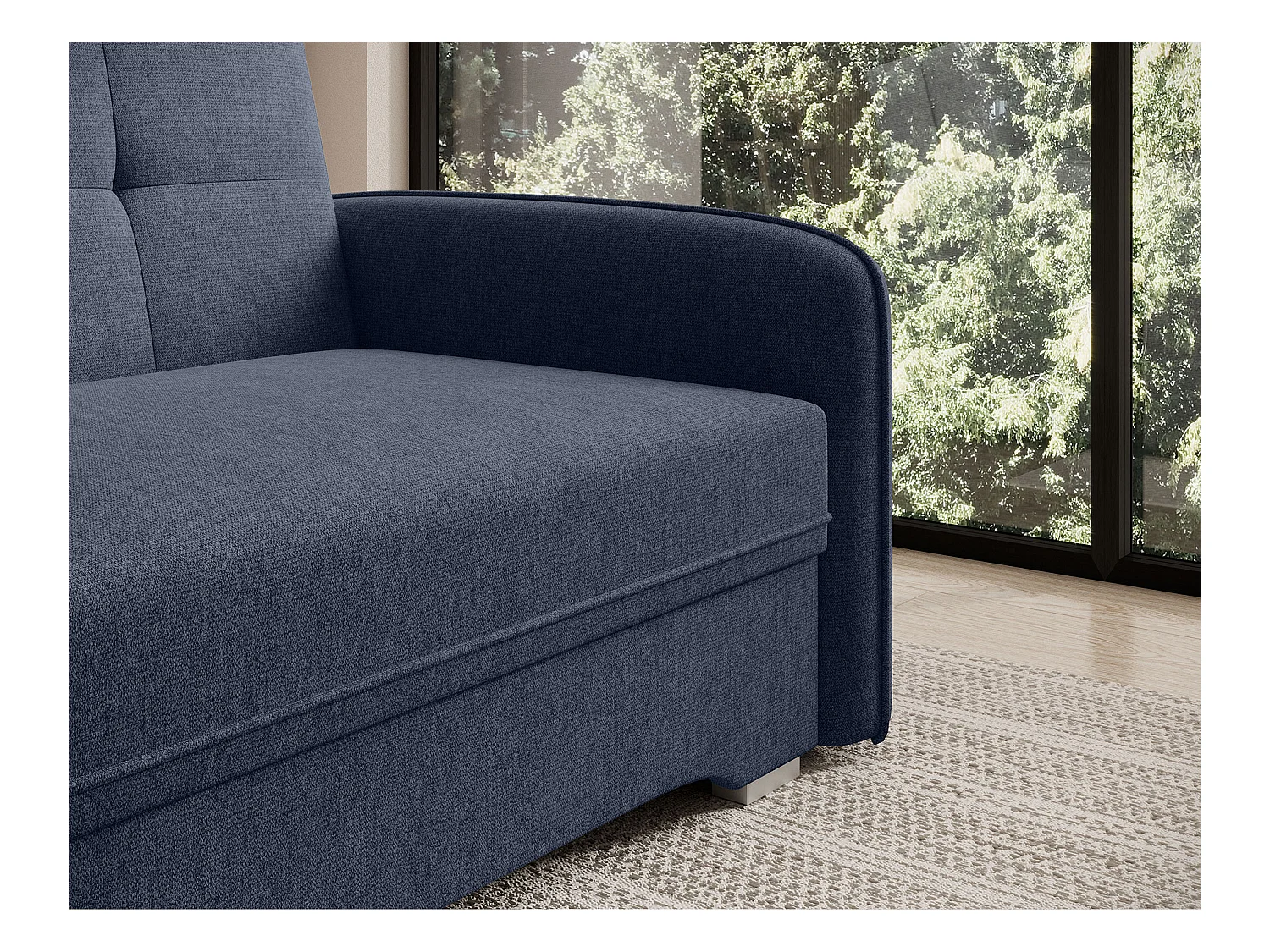 1 Pers. Canapé Solo/Tissu/Bleu