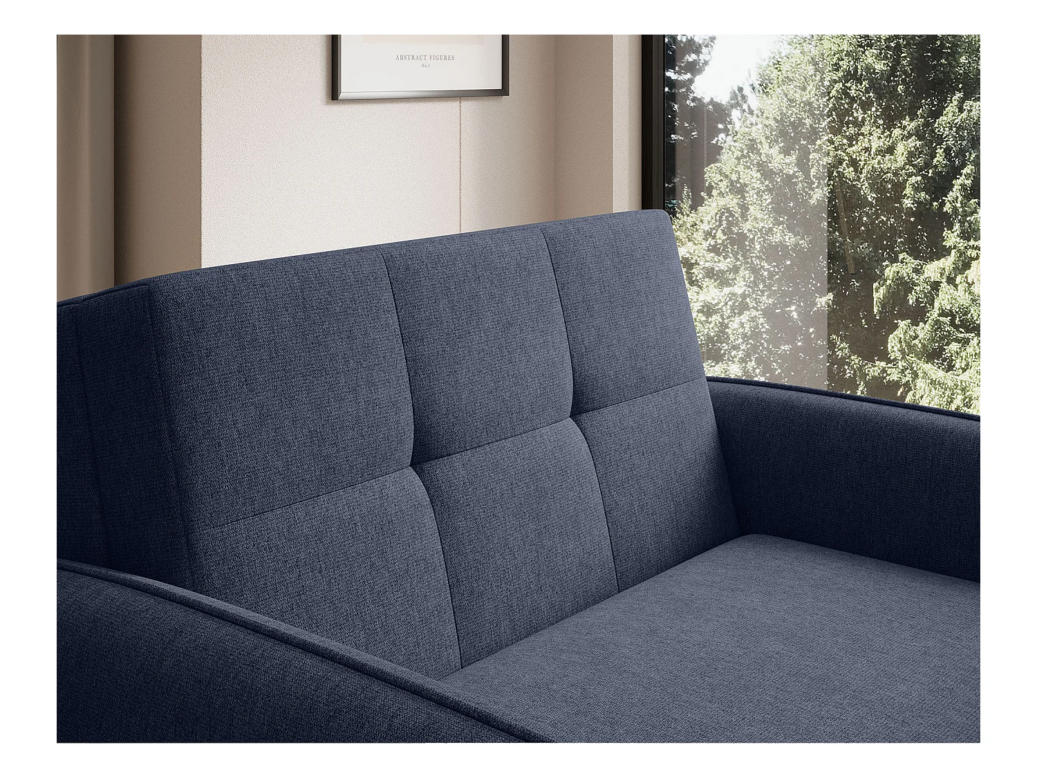 1 Pers. Canapé Solo/Tissu/Bleu