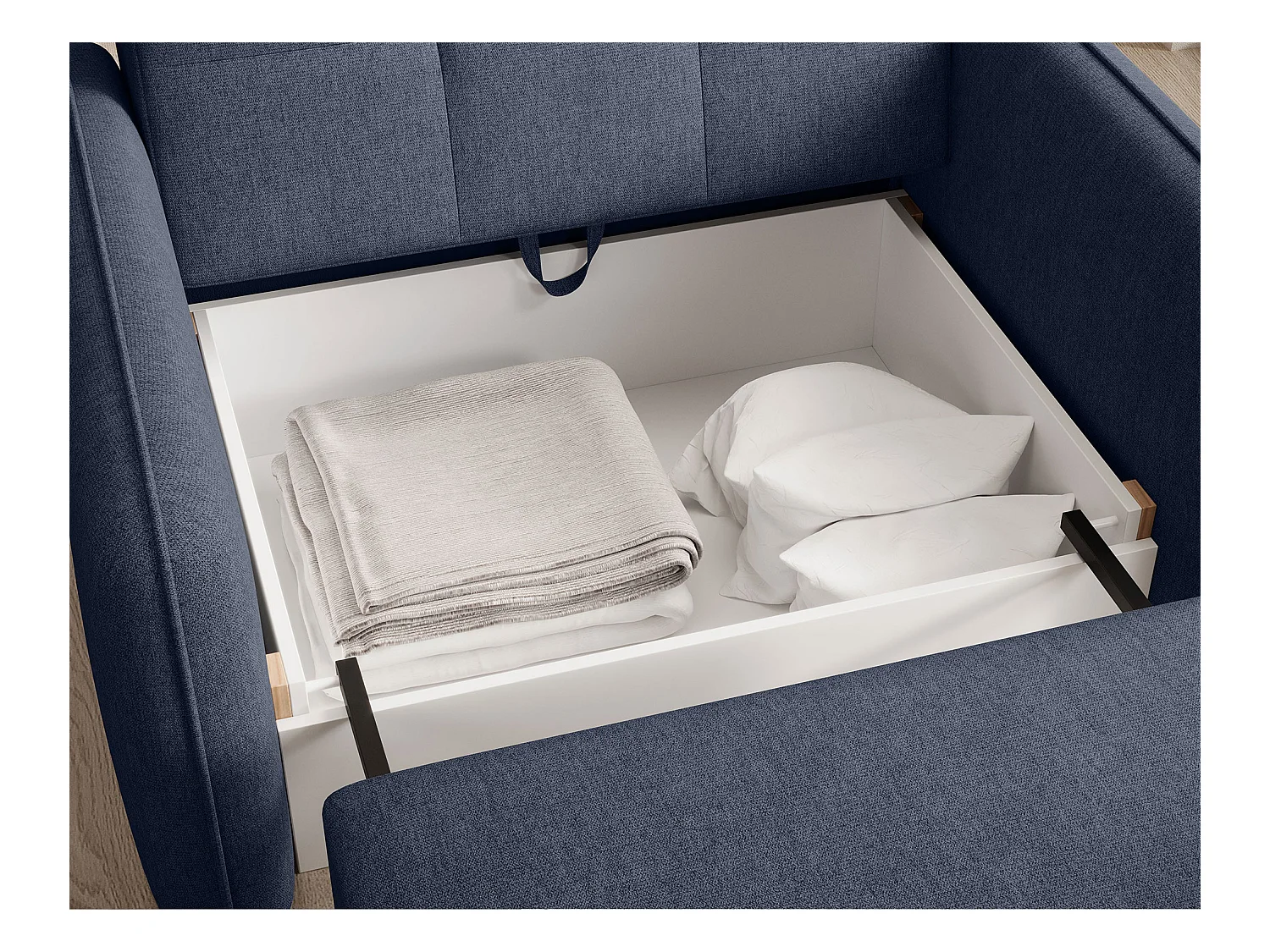 1 Pers. Canapé Solo/Tissu/Bleu