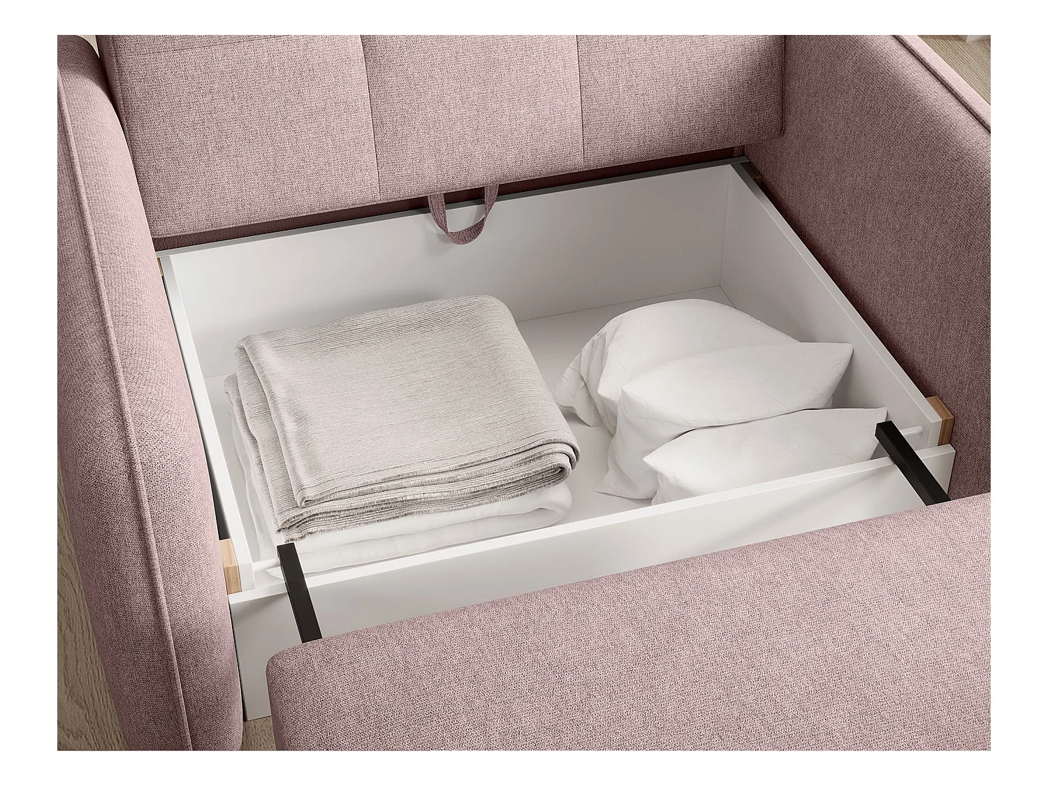 1 Pers. Canapé Solo/Tissu/Rose