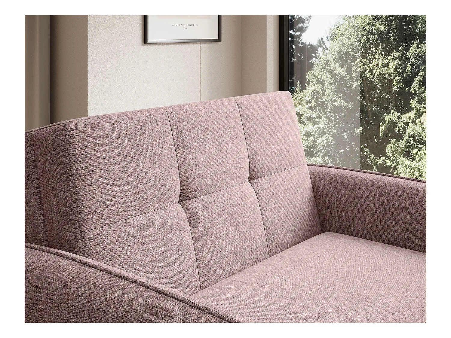 1 Pers. Canapé Solo/Tissu/Rose