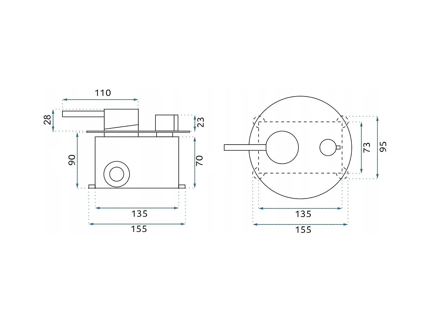 Kit De Douche Encastré Rea Lungo Grip Titanium + Box