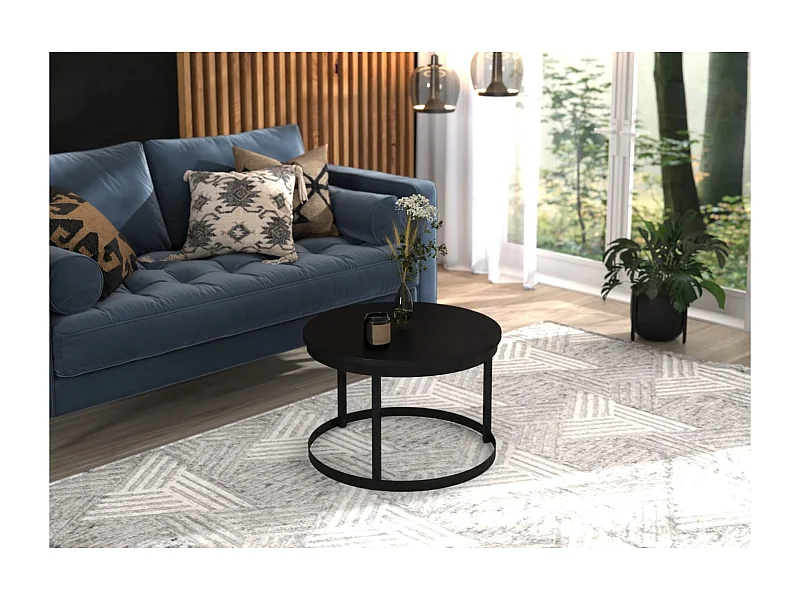 Couchtisch Rini/Metall/Sperrholz/Schwarz