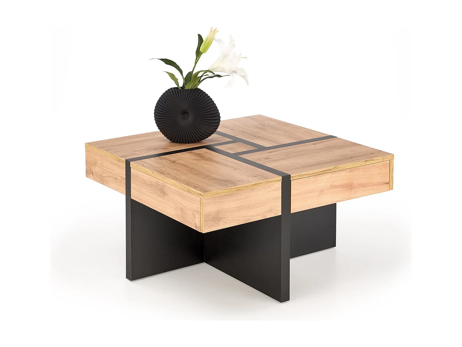 Table basse Sevilla S/Panneau de serrage/brun/noir