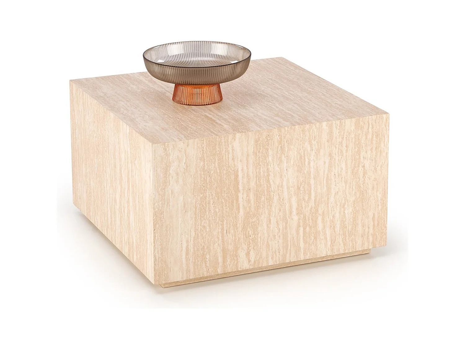 Couchtisch Travertino S Lux/MDF/Rosa