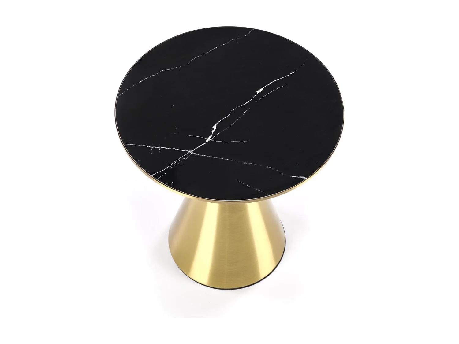 Tavolino da divano Tribeca/Effetto marmo/nero