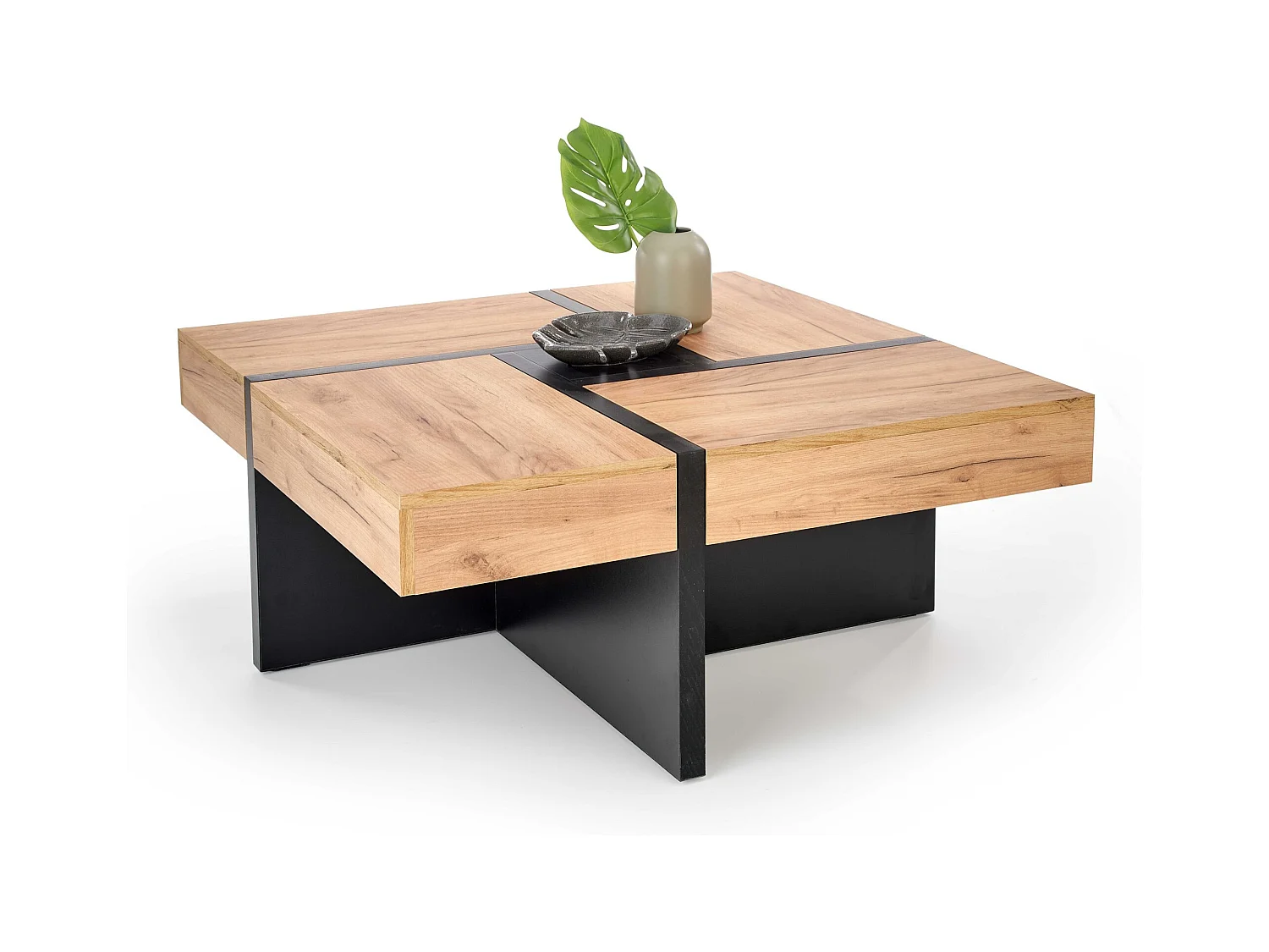 Table basse Sevilla/contreplaqué/noir/brun