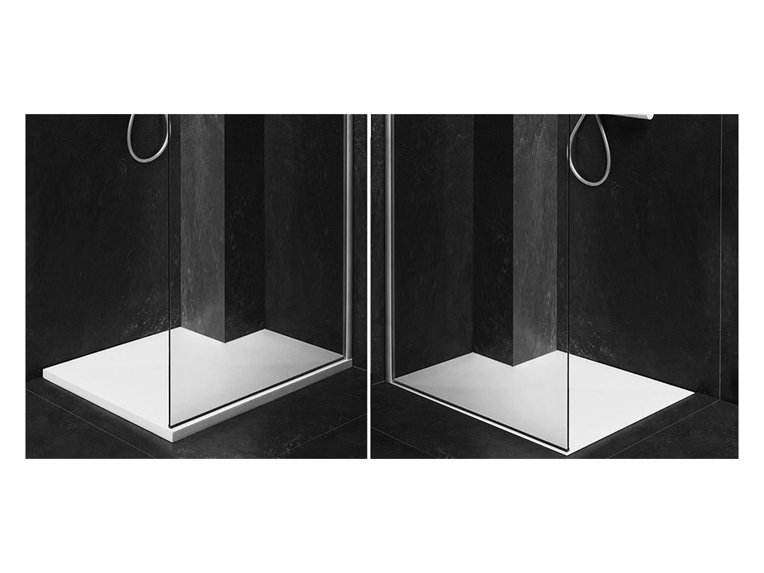 Receveur De Douche Rea Bazalt Long 80X100 White