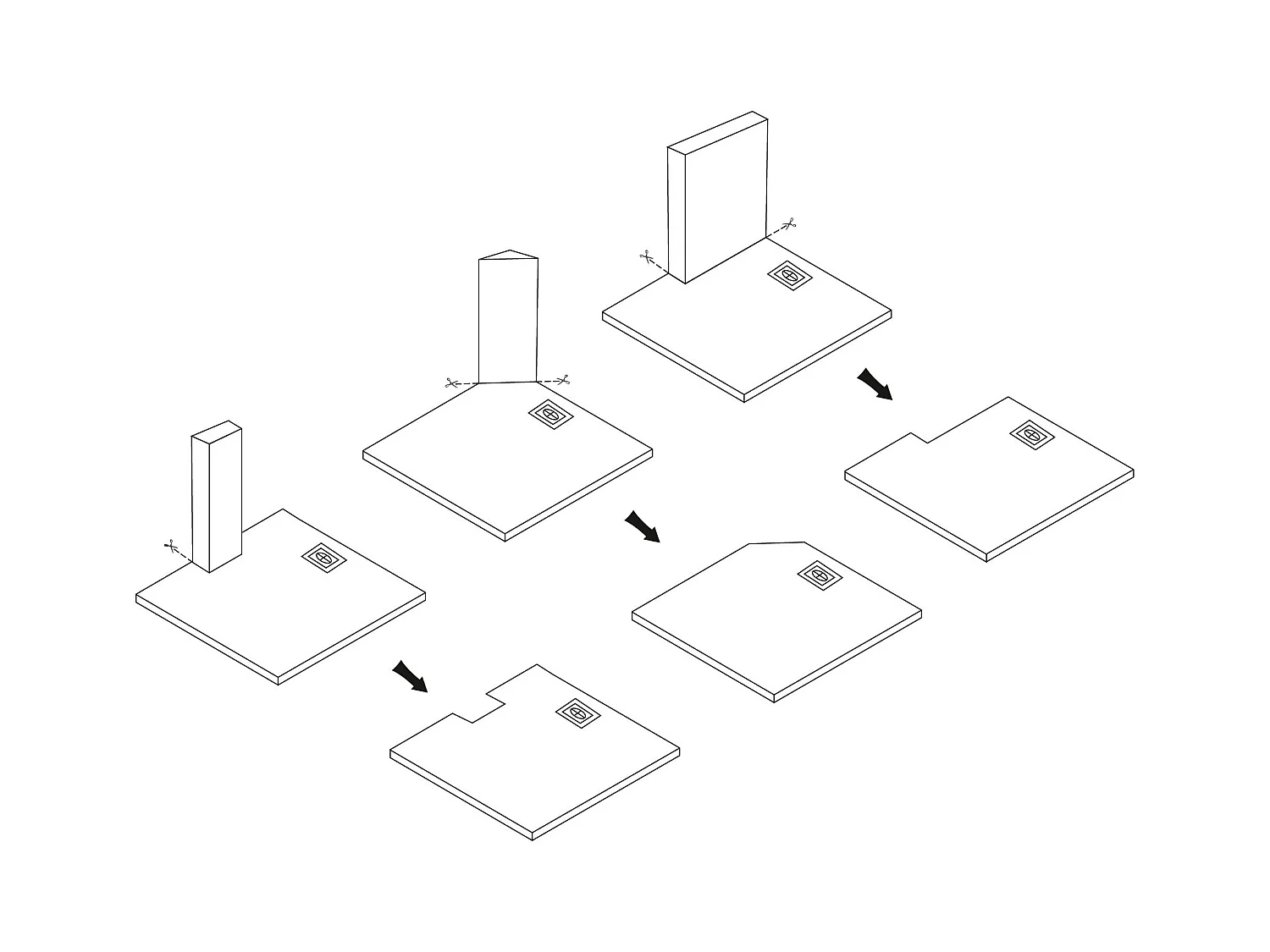 Receveur De Douche Rea Bazalt Long 80X100 White